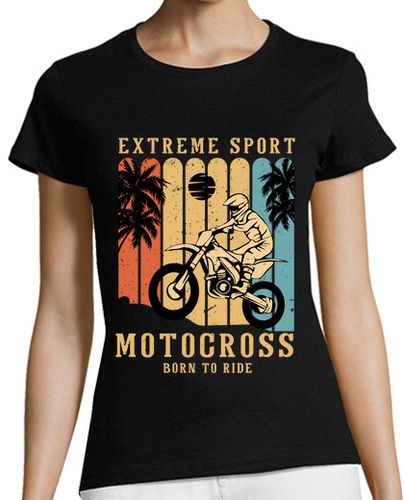 Camiseta Mujer Manga Corta motocross nacido para montar laTostadora - latostadora.com - Modalova