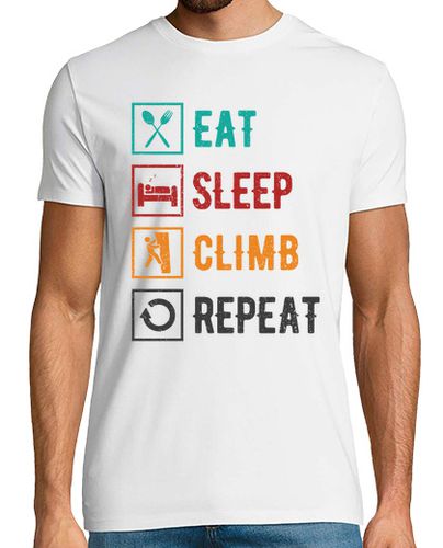 Camiseta comer dormir subir repetir - latostadora.com - Modalova