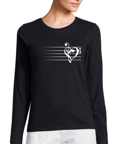 Camiseta mujer corazón de la música - versión negra laTostadora - latostadora.com - Modalova