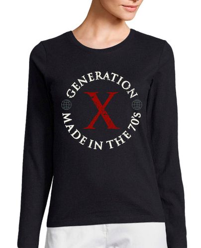 Camiseta Mujer Manga Larga Generation X Made in the 70's laTostadora - latostadora.com - Modalova