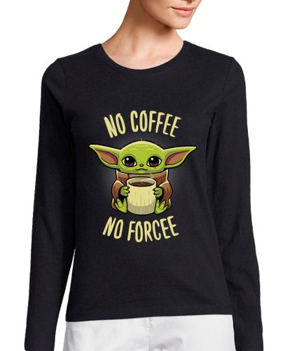 Camiseta mujer Baby yoda Coffee - Grogu Mandalorian laTostadora - latostadora.com - Modalova