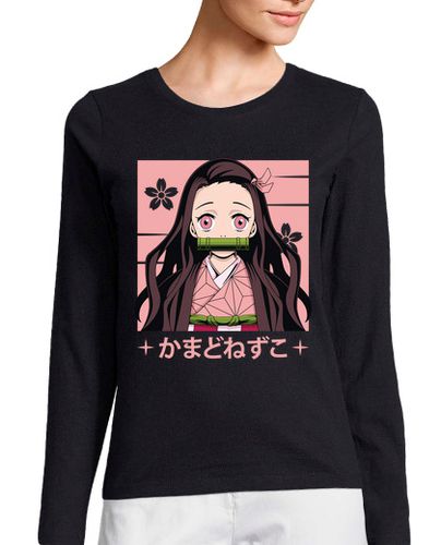 Camiseta Mujer Manga Larga Nezuko Kamado laTostadora - latostadora.com - Modalova