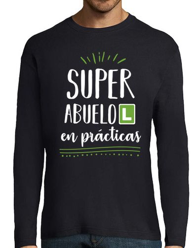 Camiseta Hombre Manga Larga Abuelo en prácticas laTostadora - latostadora.com - Modalova