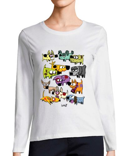 Camiseta Mujer Manga Larga Perros laTostadora - latostadora.com - Modalova