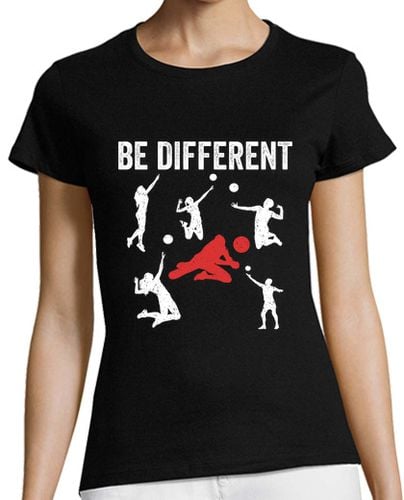 Camiseta Mujer Manga Corta ser diferente jugador de voleibol laTostadora - latostadora.com - Modalova