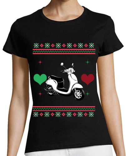 Camiseta mujer scooter feo navidad suéter navidad - latostadora.com - Modalova