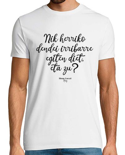 Camiseta Irrribarre egiten dut - Euskara, aurrean, H - latostadora.com - Modalova
