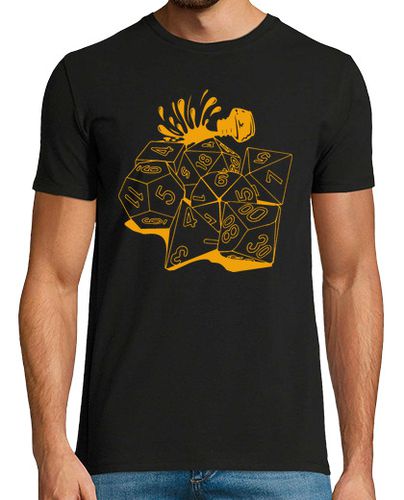 Camiseta Tinta derramada forma Dados de Rol en N - latostadora.com - Modalova