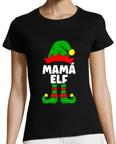 Camiseta mujer Mama Elf Divertido Vestido de Navidad - latostadora.com - Modalova