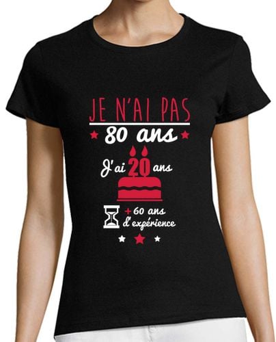 Camiseta Mujer Manga Corta no regalo de aniversario de 80 años laTostadora - latostadora.com - Modalova