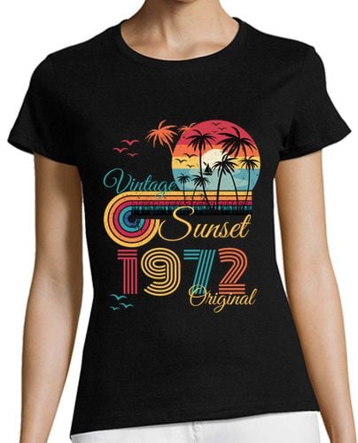 Camiseta Mujer Manga Corta puesta de sol puesta de sol 1972 laTostadora - latostadora.com - Modalova