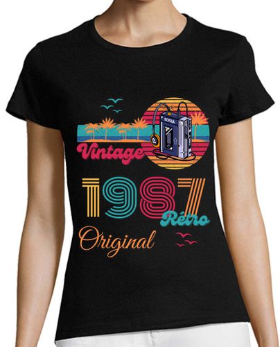 Camiseta mujer walkman retro vintage 1987 - latostadora.com - Modalova