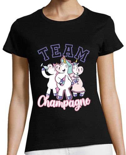Camiseta mujer champán despedida de soltera unicornios - latostadora.com - Modalova