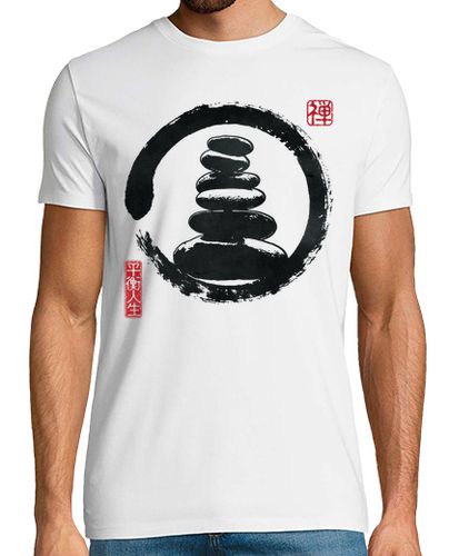Camiseta Life in Balance. Zen Stones - latostadora.com - Modalova