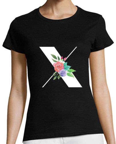 Camiseta mujer letra x iniciales primer nombre - latostadora.com - Modalova