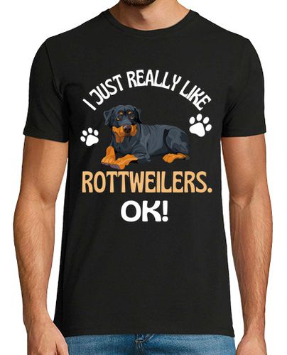 Camiseta realmente me gustan los rottweilers ok - latostadora.com - Modalova