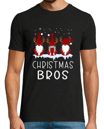 Camiseta Hombre Manga Corta navidad hermano familia de gnomos navid laTostadora - latostadora.com - Modalova