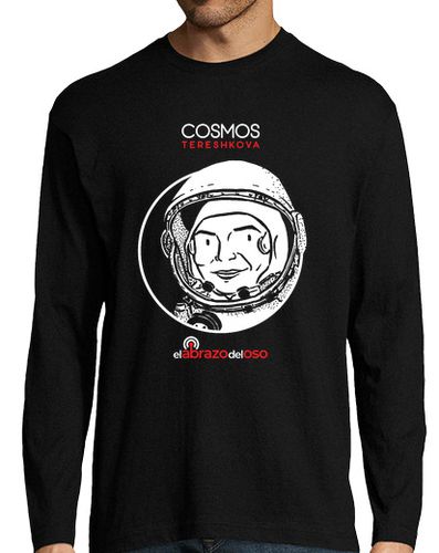 Camiseta Cosmos Tereshkova Negro ML para fondo oscuro - latostadora.com - Modalova