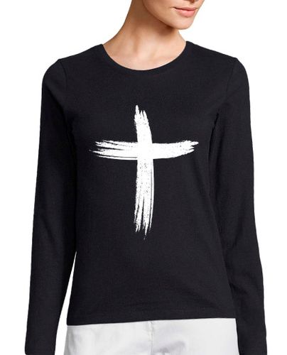 Camiseta Mujer Manga Larga jesucristo cruz equipo dios iglesia laTostadora - latostadora.com - Modalova