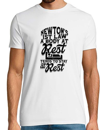 Camiseta 1ra ley de Newton un cuerpo en reposo t - latostadora.com - Modalova