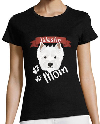 Camiseta Mujer Manga Corta west highland white terrier mamá perros laTostadora - latostadora.com - Modalova