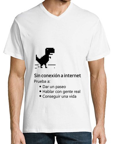 Camiseta Sin Conexión a Internet Dinosaurio Frik - latostadora.com - Modalova