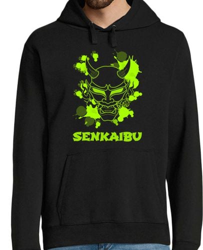 Sudadera Con Capucha Para Hombre Hannya Green Senkaibu laTostadora - latostadora.com - Modalova