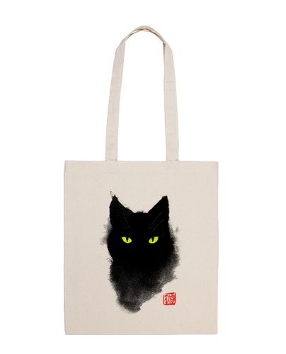 Bolsa Black Cat watercolor - Gato arte tinta - latostadora.com - Modalova