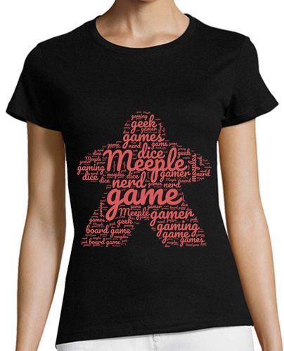 Camiseta mujer juego de mesa rojo meeple friki arte de laTostadora - latostadora.com - Modalova