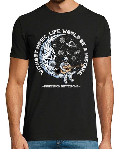 Camiseta sin música la vida sería un error f sin música la vida sería un error f. nietzsche laTostadora - latostadora.com - Modalova