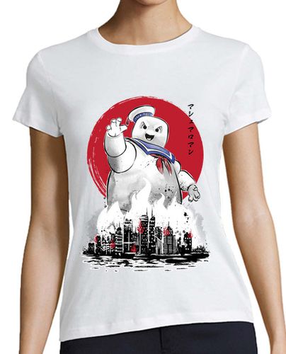 Camiseta mujer Marshmallow man sumi-e - latostadora.com - Modalova