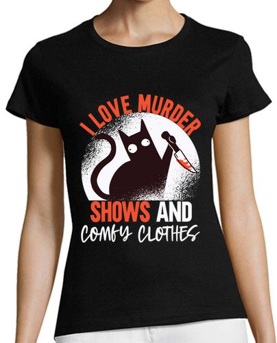 Camiseta mujer asesinato muestra ropa cómoda gato - latostadora.com - Modalova
