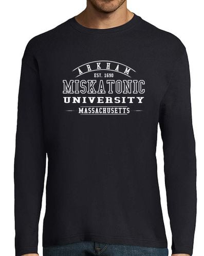 Camiseta Hombre Manga Larga Miskatonic University realista laTostadora - latostadora.com - Modalova