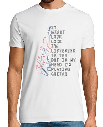 Camiseta Guitarra diciendo que podría parecer qu - latostadora.com - Modalova