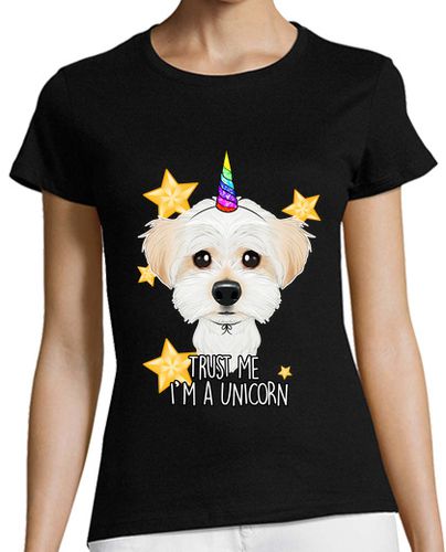 Camiseta mujer créeme soy un unicornio gracioso maltés laTostadora - latostadora.com - Modalova