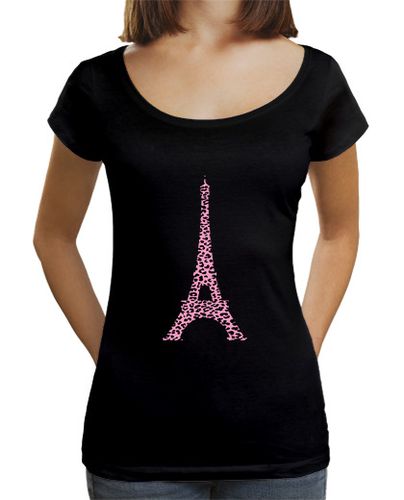 Camiseta mujer lindo regalo de recuerdo de parís con estampado de leopardo rosa torre eiffel - latostadora.com - Modalova