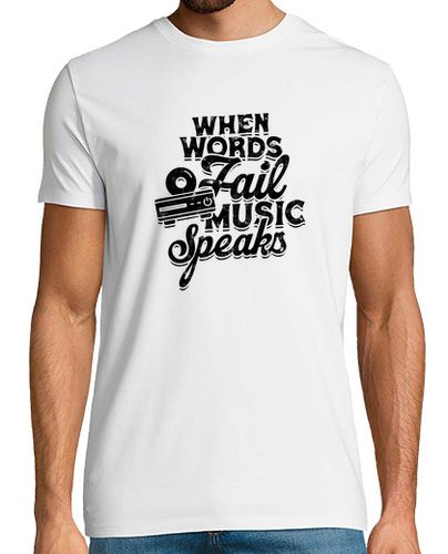 Camiseta cuando las palabras fallan la música ha - latostadora.com - Modalova