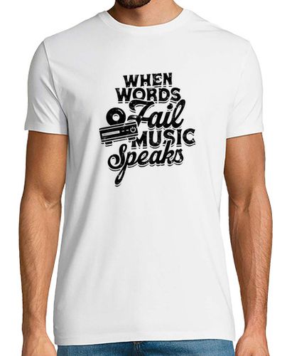 Camiseta cuando las palabras fallan la música ha laTostadora - latostadora.com - Modalova