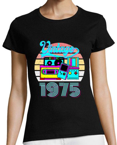 Camiseta mujer Casetes de consola vintage de 1975 - latostadora.com - Modalova