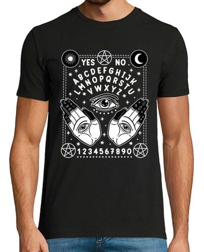 Camiseta Ouija Abecedario Halloween Espiritismo Ocultismo Terror - latostadora.com - Modalova