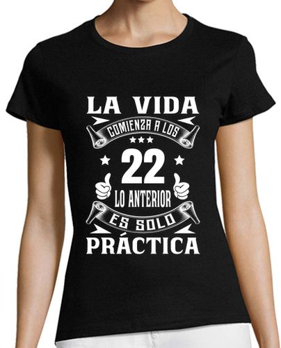 Camiseta mujer 22 Cumpleanos Regalo Anos Divertido - latostadora.com - Modalova