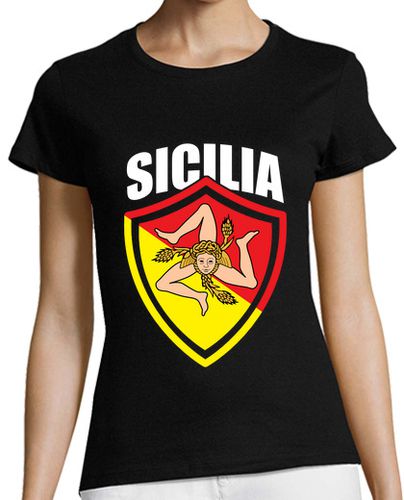 Camiseta mujer italia italia sicilia bandera sicilia p - latostadora.com - Modalova
