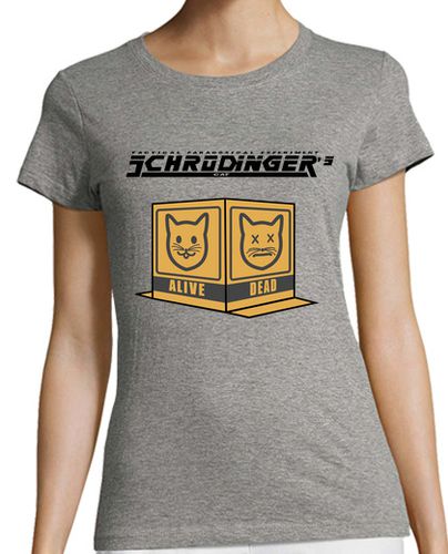 Camiseta Mujer Manga Corta Schrodin Gear's Cat Chica laTostadora - latostadora.com - Modalova