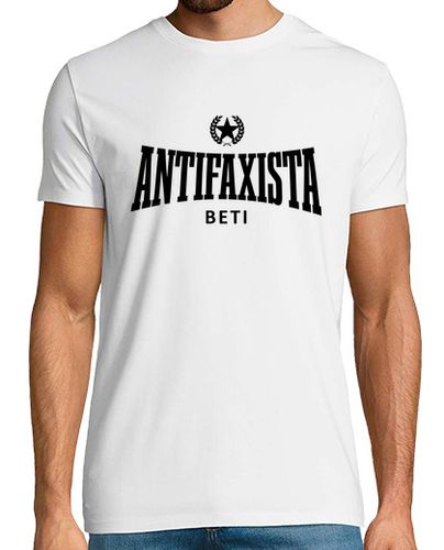 Camiseta camiseta blanca h - Antifaxista Beti negro - latostadora.com - Modalova