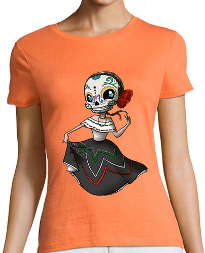 Camiseta Mujer Manga Corta SkullGirl laTostadora - latostadora.com - Modalova