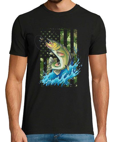 Camiseta Caza de peces caña de pescar patriota d laTostadora - latostadora.com - Modalova