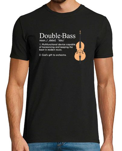 Camiseta impresión de instrumento de bajo vertical gráfico de definición de contrabajo laTostadora - latostadora.com - Modalova