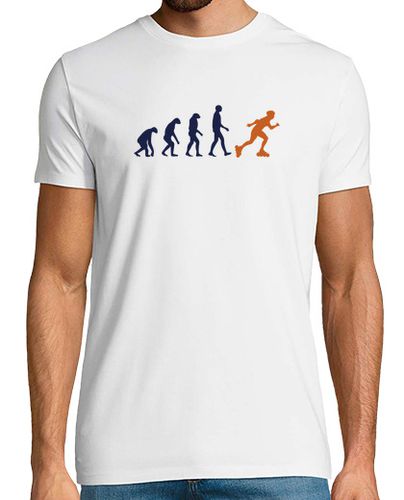 Camiseta Hombre Manga Corta evolución del patinador desarrollo del patinaje sobre ruedas retro laTostadora - latostadora.com - Modalova