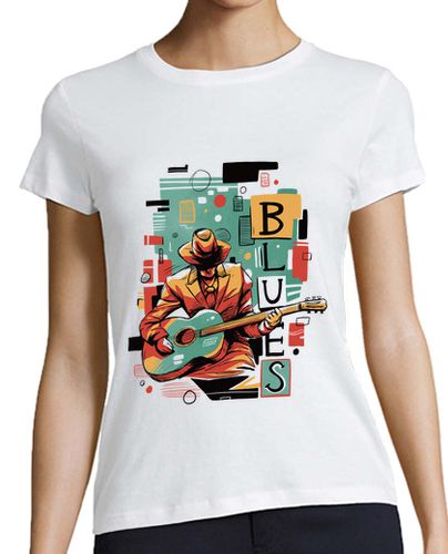 Camiseta mujer estilo abstracto de música blues laTostadora - latostadora.com - Modalova