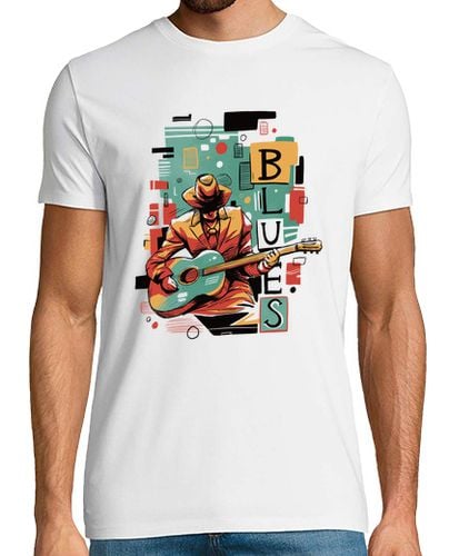 Camiseta Hombre Manga Corta estilo abstracto de música blues laTostadora - latostadora.com - Modalova